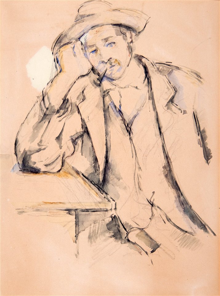 Paul Cézanne - Leaning Smoker (Fumeur accoudé) - BF653 - Barnes Foundation