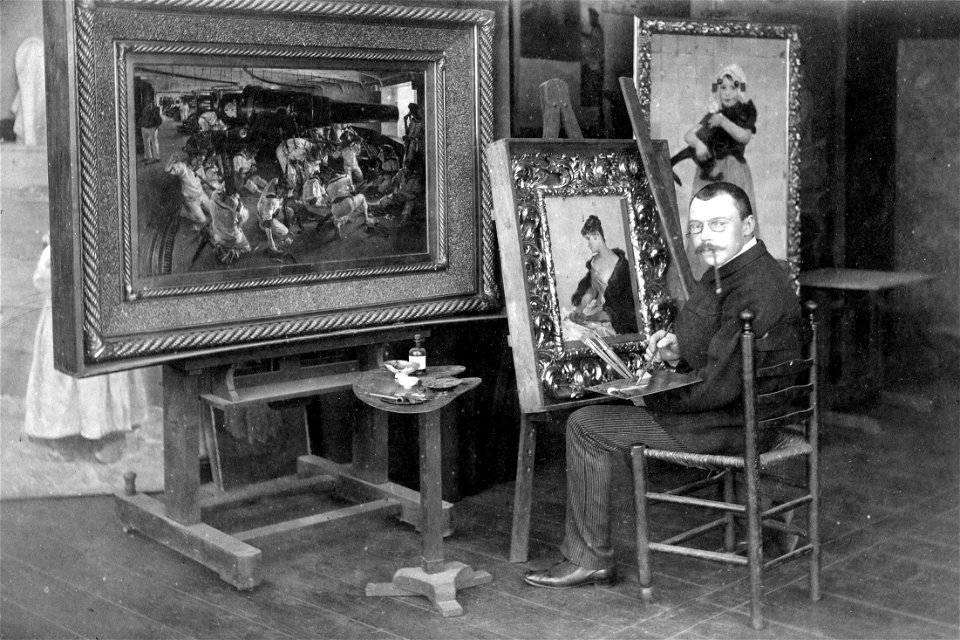 Paul Hoecker-Atelier in Oberlangenau-1900