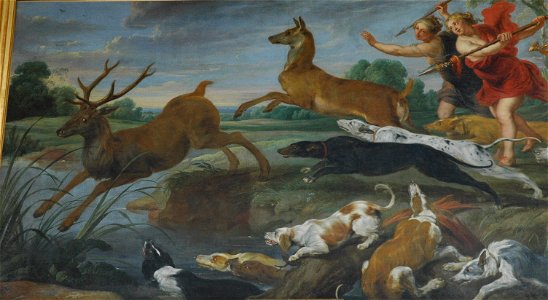 Paul de Vos - Chasse au cerf par des amazones