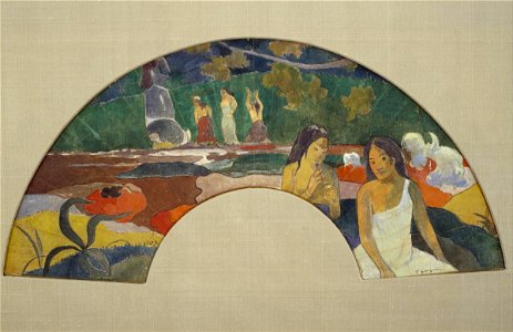 Paul Gauguin - Arearea Joyousness II - Google Art Project. Free illustration for personal and commercial use.