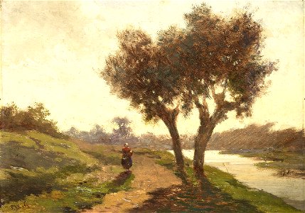 Paul Gabriël - Landschap met twee bomen