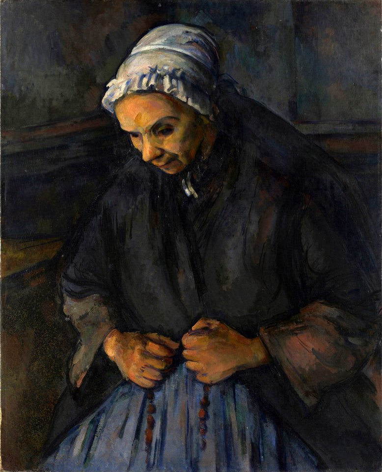 Paul Cezanne la Vieille au chapelet