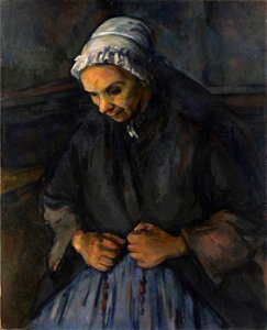 Paul Cezanne la Vieille au chapelet