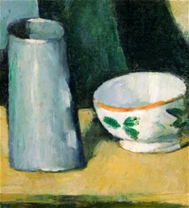 Paul Cezanne - Bowl and Milk-Jug - Google Art Project. Free illustration for personal and commercial use.