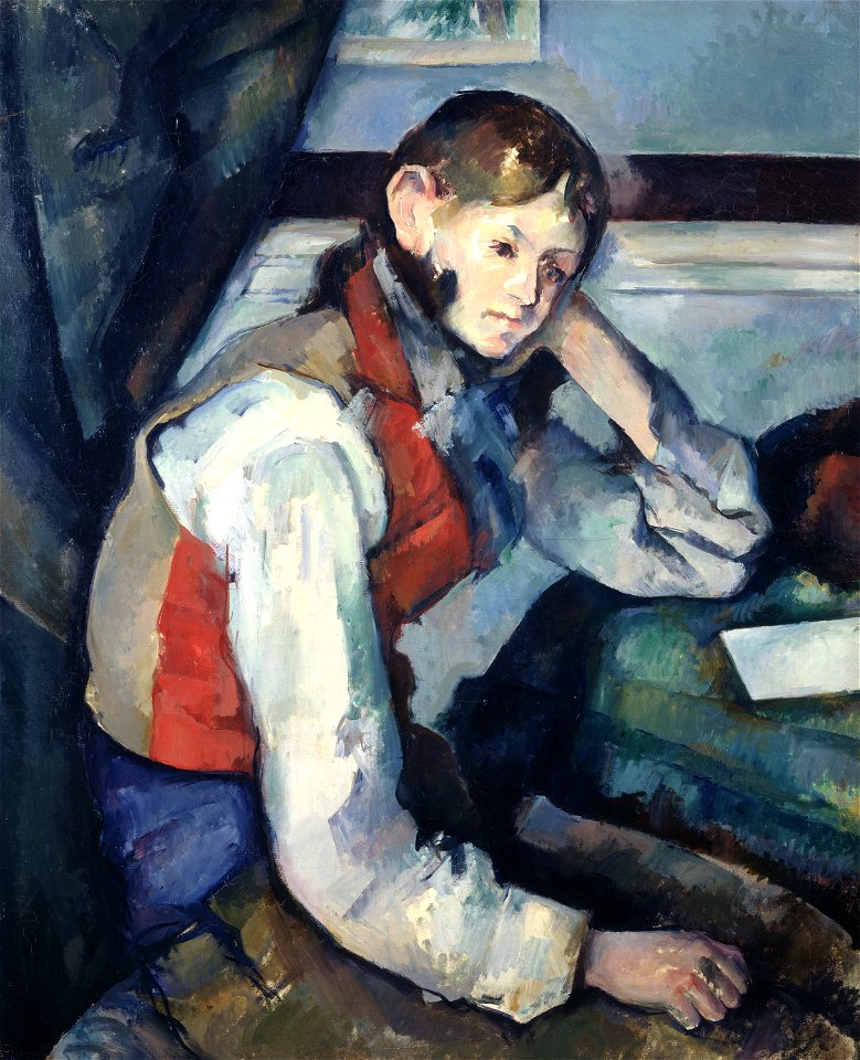 Paul Cézanne - Le Garçon au gilet rouge - Bührle
