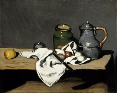 Paul Cézanne - Still life with kettle - Google Art Project. Free illustration for personal and commercial use.