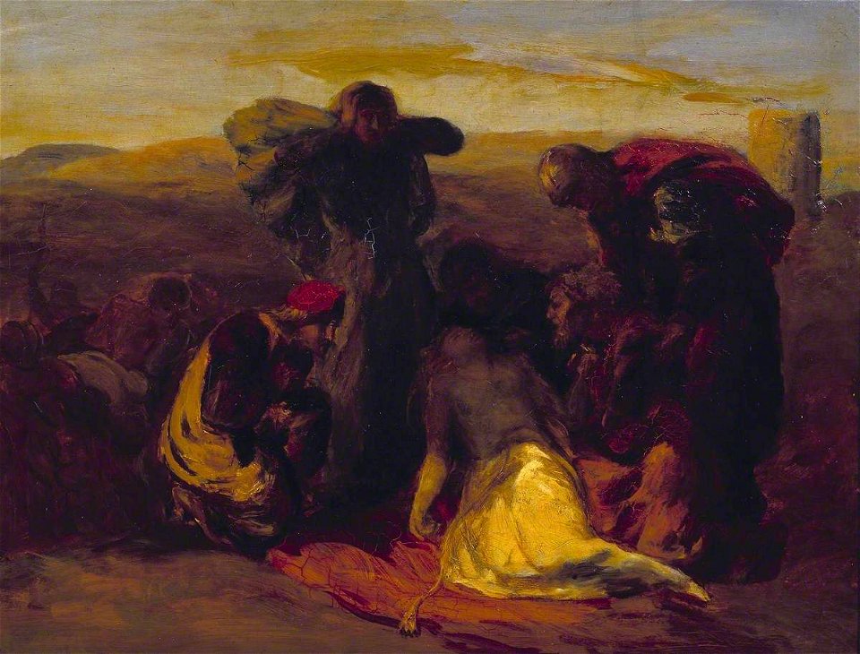 Paul Falconer Poole (1807-1879) - Sketch for 'The Death of Cordelia' - N04909 - National Gallery