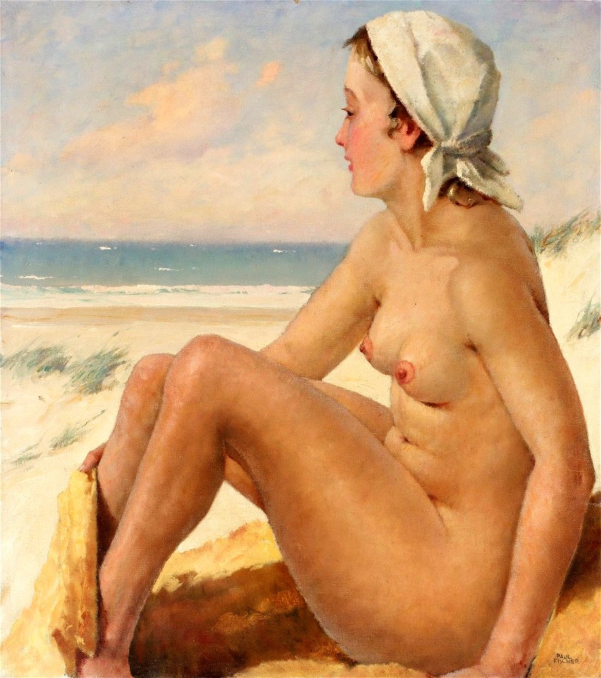 Paul Gustav Fischer - Bather at the beach