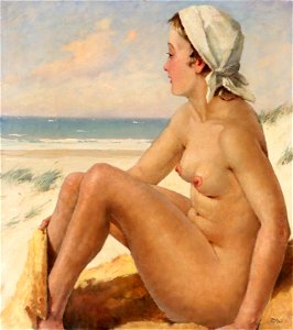 Paul Gustav Fischer - Bather at the beach