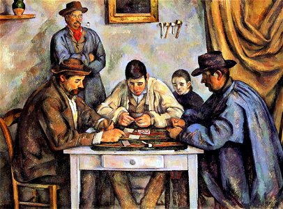 Paul Cezanne Les joueurs de cartes. Free illustration for personal and commercial use.