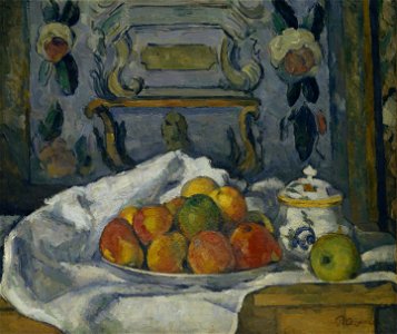 Paul Cézanne - Dish of Apples. Free illustration for personal and commercial use.