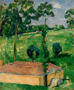 Paul Cézanne - The Spring House (La Conduite d'eau) - BF129 - Barnes Foundation. Free illustration for personal and commercial use.