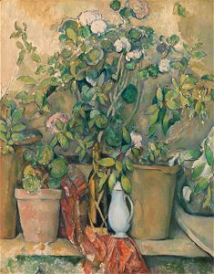 Paul Cézanne - Terracotta Pots and Flowers (Pots en terre cuite et fleurs) - BF235 - Barnes Foundation. Free illustration for personal and commercial use.