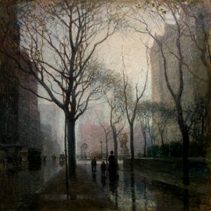 Paul Cornoyer - The Plaza after the Rain - 65-1910 - Saint Louis Art Museum