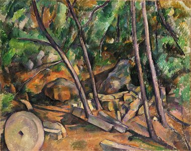 Paul Cézanne - Millstone in the Park of the Château Noir. Free illustration for personal and commercial use.