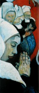 Paul Gauguin - La Vision du Sermon (détail)