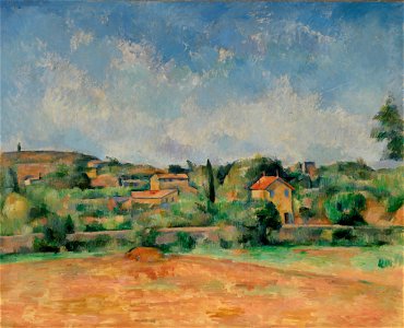 Paul Cézanne - The Bellevue Plain, also called The Red Earth (La Plaine de Bellevue, dit aussi Les Terres Rouges) - BF909 - Barnes Foundation