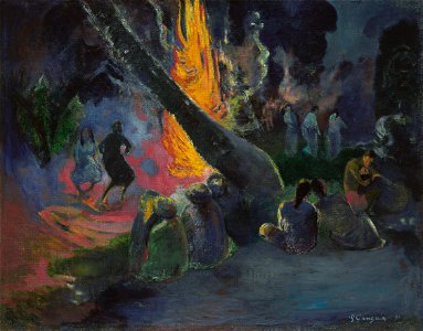 Paul Gauguin - Upa Upa (The Fire Dance) - Google Art Project. Free illustration for personal and commercial use.