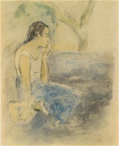 Paul Gauguin Tahitien assis