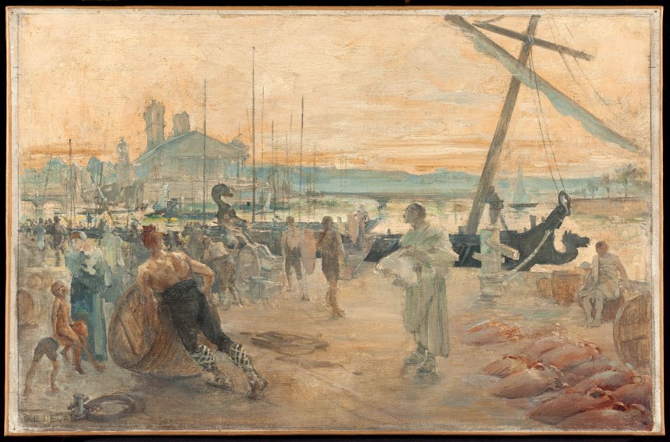 Paul Louis Delance - Esquisse pour la salle d'audience du tribunal de commerce de Paris , Les Nautes parisiens à l'époque gallo-romaine - PPP3959 - Musée des Beaux-Arts de la ville de Paris