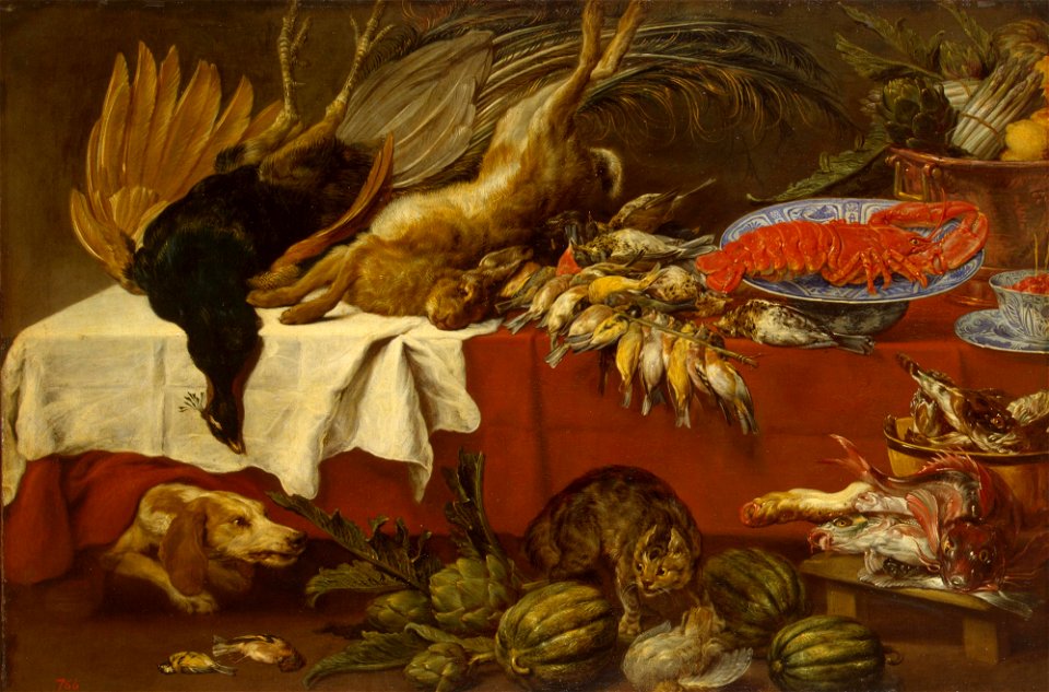 Paul de Vos - Still-Life with Dead Game and Lobster - WGA25328