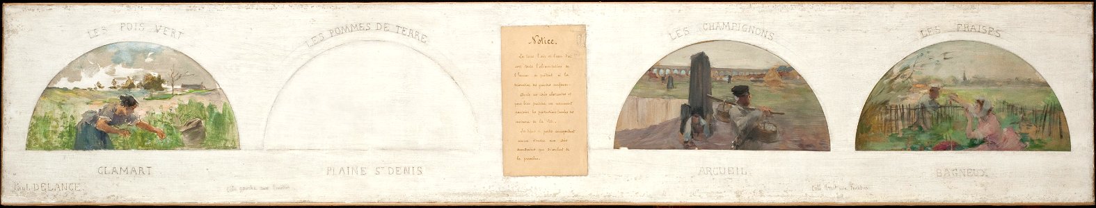 Paul Louis Delance - Esquisse pour la salle à manger de l'Hôtel de Ville de Paris , Les productions locales - La terre, l - PPP3957 - Musée des Beaux-Arts de la ville de Paris
