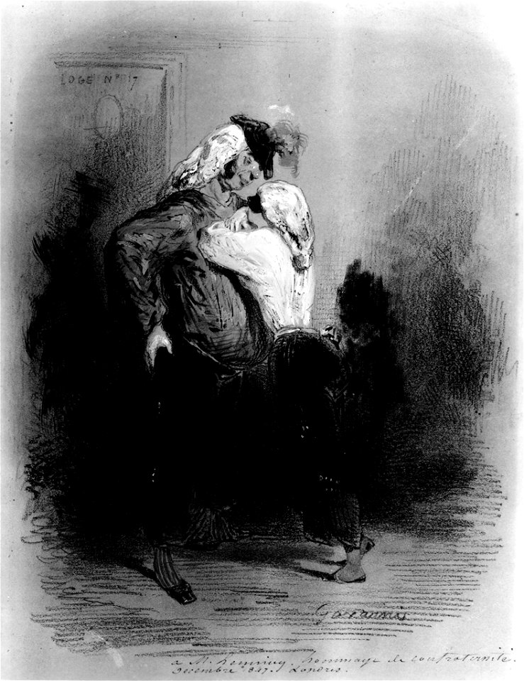 Paul Gavarni - Man and Woman in Fancy Dress - Walters 371461