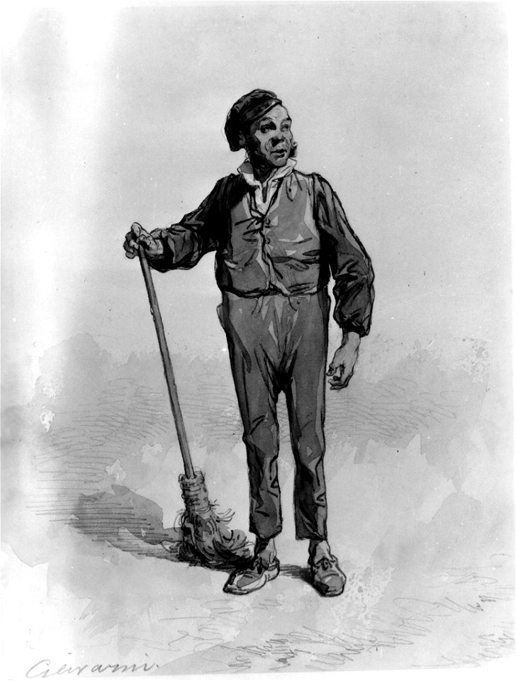 Paul Gavarni - Man with Broom - Walters 371426