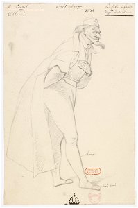 Paul Lormier - Costumes for Hector Berlioz's Benvenuto Cellini (1838) - No. 18. M. Laussel. Saltimbanque