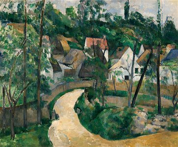 Paul Cézanne - Turn in the Road - Google Art Project. Free illustration for personal and commercial use.