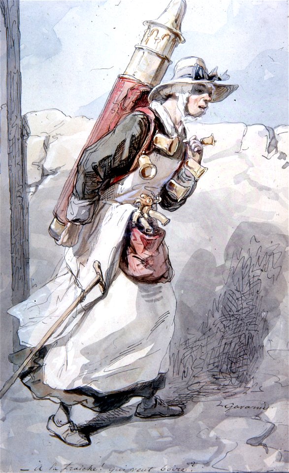 Paul Gavarni - Woman Chocolate Vendor - Walters 371454