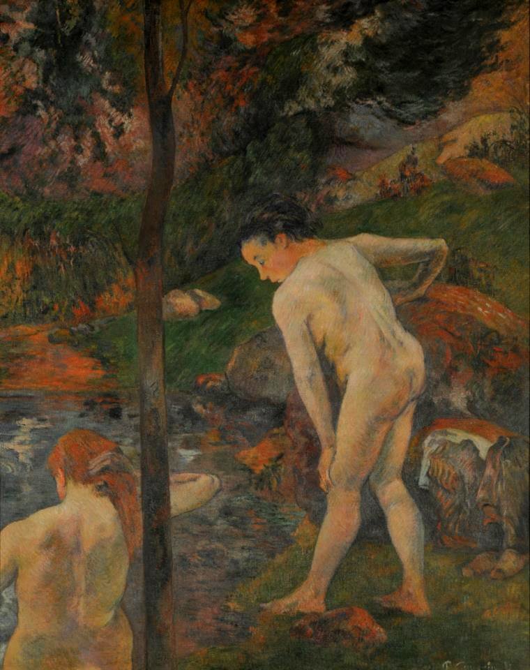 Paul Gauguin - Bañistas en Bretaña