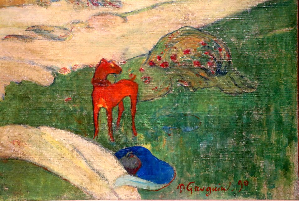 Paul gauguin, mietitura, le pouldu, 1890 ca. (tate) 02 cane