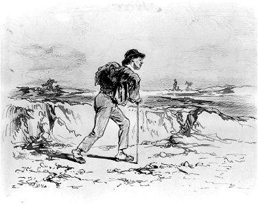 Paul Gavarni - Young Man with Knapsack - Walters 371475