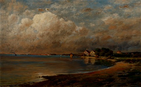 Paul Heitinger Blick von Bregenz auf Lindau an einem Sommertag