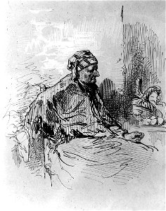 Paul Gavarni - Old Woman in Red Cap - Walters 371419