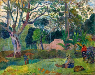 Paul Gauguin - Te raau rahi (The Big Tree) - 1949.513 - Art Institute of Chicago. Free illustration for personal and commercial use.