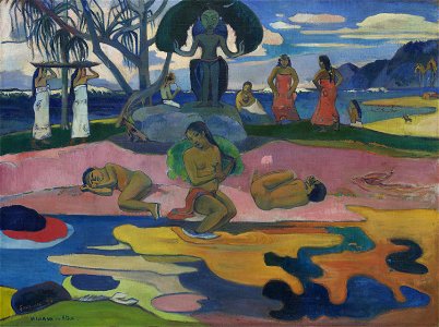 Paul Gauguin - Mahana no atua (Day of the God) - 1926.198 - Art Institute of Chicago. Free illustration for personal and commercial use.