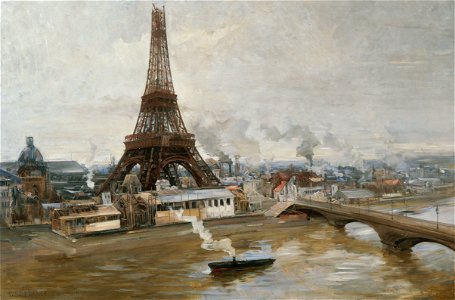 Paul Louis Delance, La tour Eiffel et le Champ-de-Mars, 1889 - Artvee