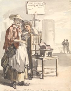Paul Sandby - London Cries- Turn your Copper into Silver Now before Your Eyes (Title Page Design) - Google Art Project