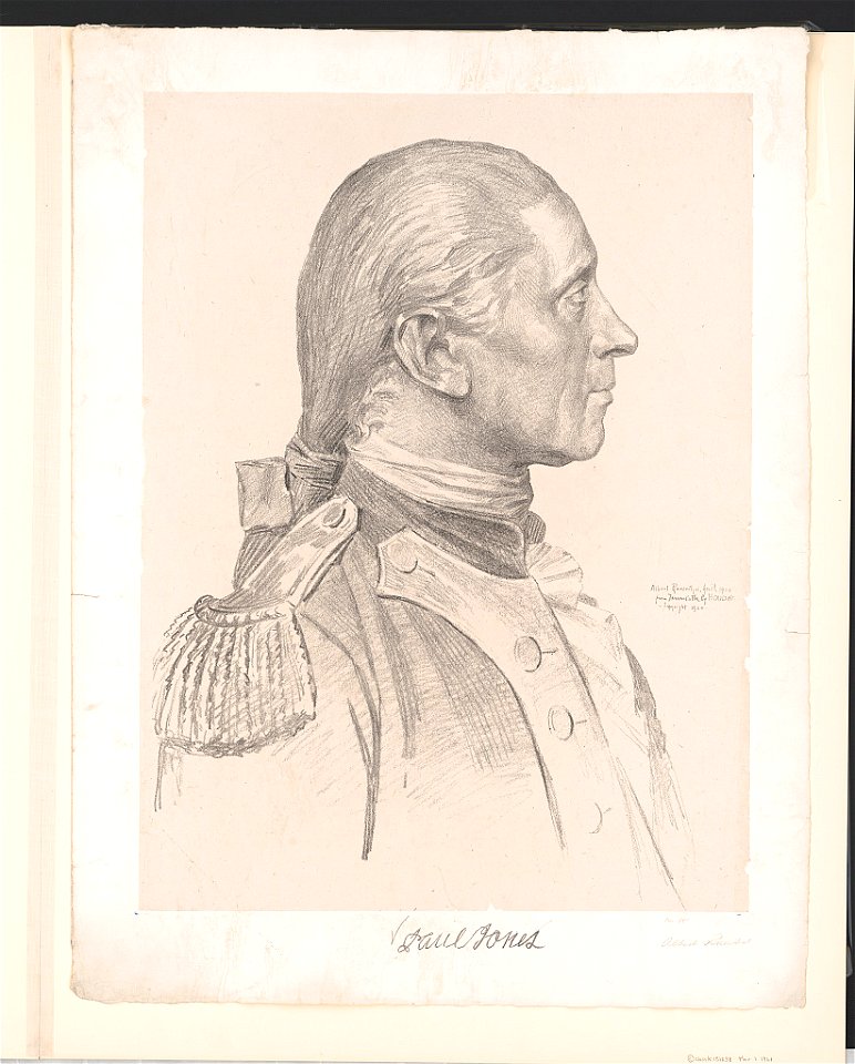 Paul Jones - Albert Rosenthal fecit 1920 from terra-cotta by Houdon. Copyright 1920. LCCN2016649776