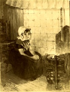 Paul Hoecker-Mädchen am Kessel