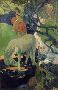 Paul Gauguin - The White Horse - Google Art Project. Free illustration for personal and commercial use.