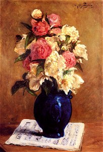 Paul Gauguin - Bouquet of Peonies on a Musical Score (14991888045)