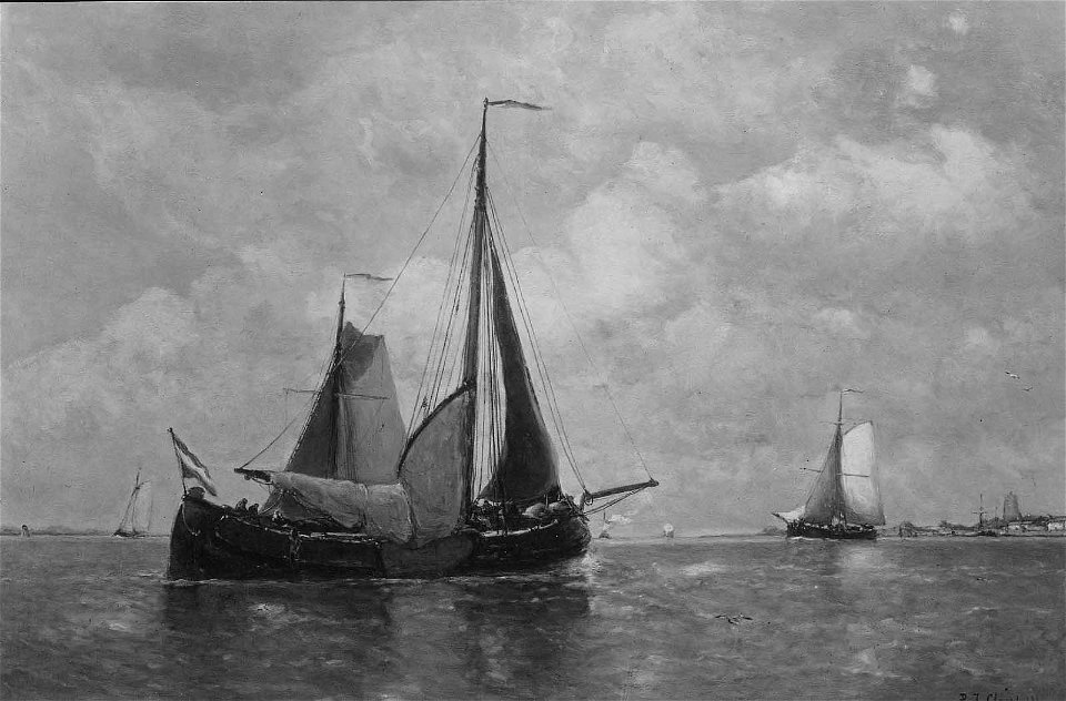 Paul Jean Clays - Ships on the River Waal - 10.547 - Museum of Fine Arts
