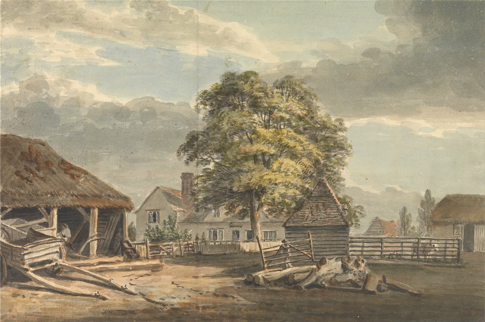 Paul Sandby - The Woodyard, Great Windsor Park - Google Art Project