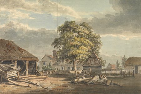 Paul Sandby - The Woodyard, Great Windsor Park - Google Art Project
