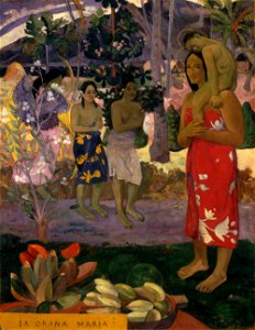 Paul Gauguin - Ia Orana Maria (Hail Mary) - Google Art Project. Free illustration for personal and commercial use.