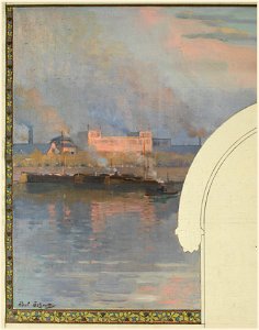 Paul Schmitt - Esquisse pour la mairie d'Asnières - Paysage de bord de Seine - PPP4242 - Musée des Beaux-Arts de la ville de Paris - 2