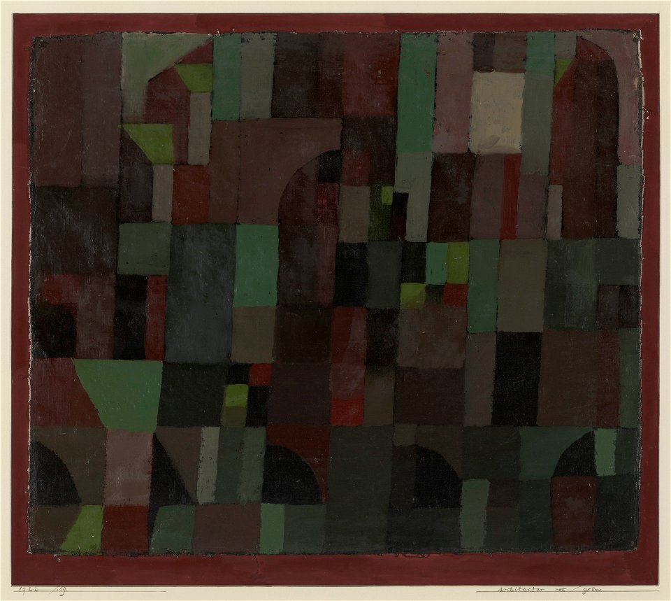 Paul Klee - Red-Green Architecture (yellow-violet gradation) - 1941.533 - Yale University Art Gallery